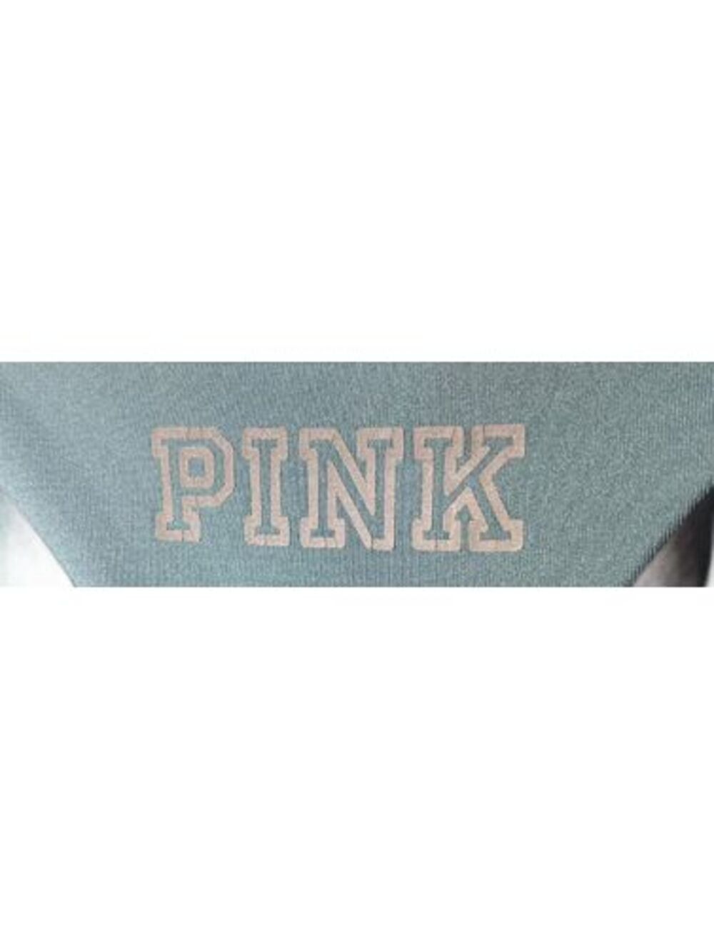 PINK Victoria's Secret Sports Bra Women's Medium Teal Lace Up Padded Ultimate - Picture 3 of 4